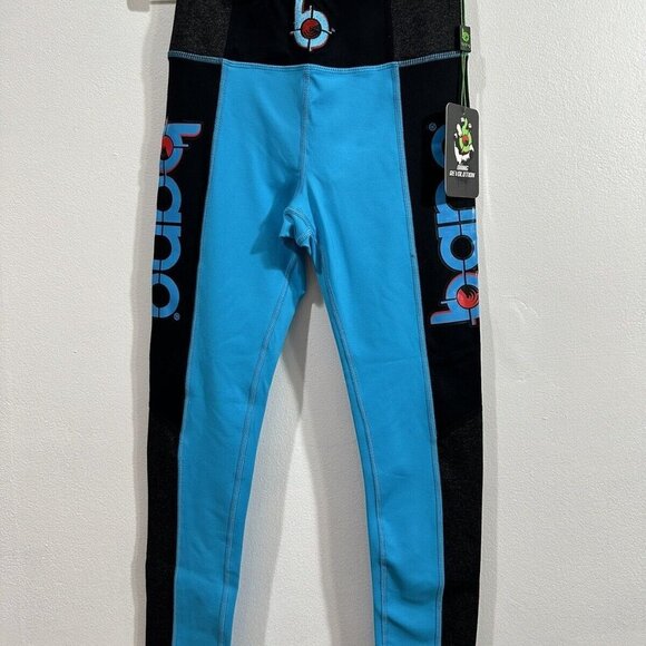 Bang Energy Revolution Women's Athletic Legging Turquoise/ Black Sz S NWT - Picture 3 of 6